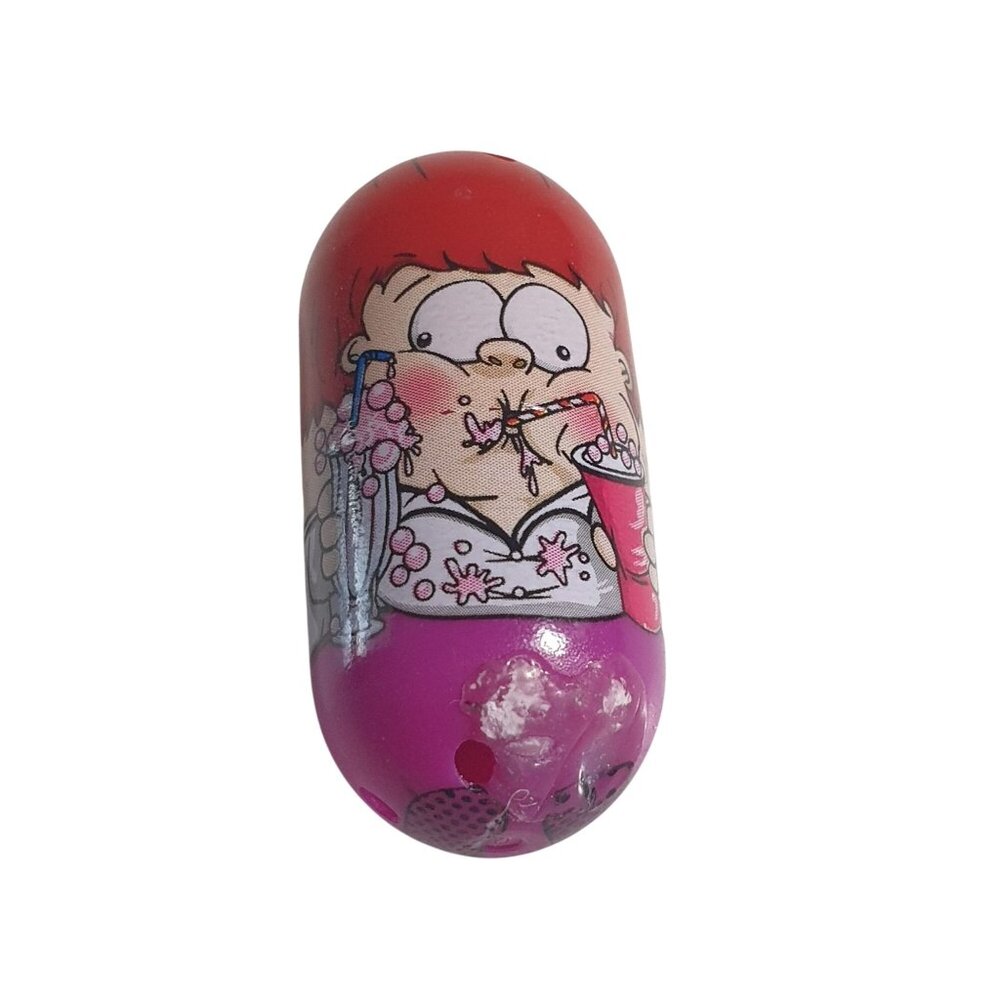 Mighty Beanz Milkshake Bean Series 39 Toy Moose 2010 Collectible FLAW Pink Red